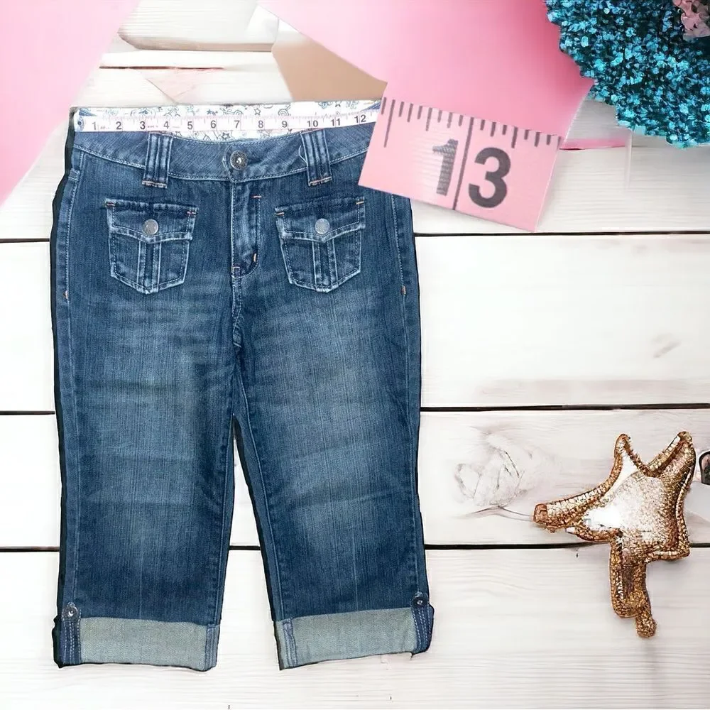 Limited Too l Girls Capri l Simply Low l Flap Pocket Design l Rolled Hem l NWT